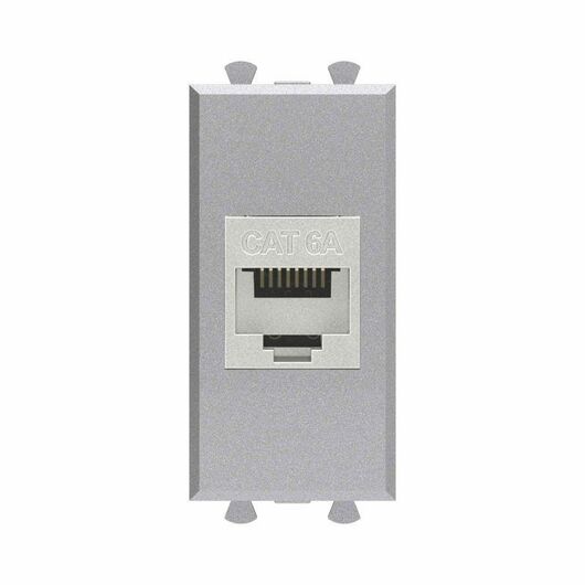 Розетка компьютерная 1мод. Avanti "Закаленная сталь" RJ45 кат.6A без шторок экранир. модульная механизм DKC 4404771, изображение 4 • Купить по низкой цене в интернет-магазине СМЭК