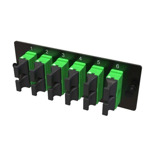 Планка адаптерная с установленными 6xMTP адаптерами (aligned key)(цвет адаптера - сер.) OM4 1/2 HU DKC RNAP6MHU4 • Купить по низкой цене в интернет-магазине СМЭК