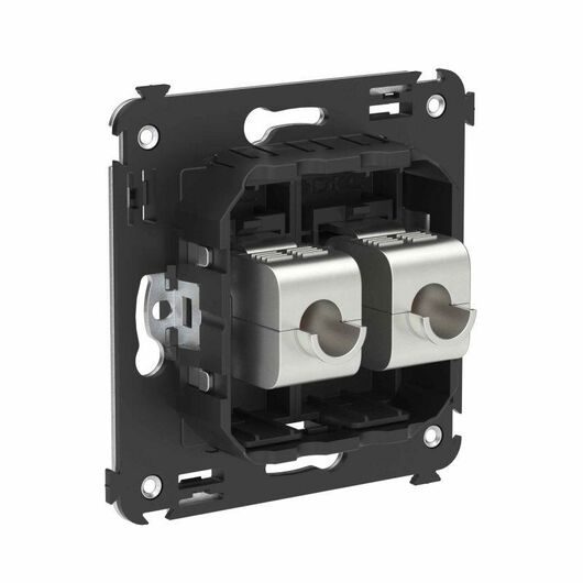 Розетка компьютерная 2-м СП Avanti "Черный матовый" RJ45 кат.6A без шторок экранир. механизм DKC 4412774, изображение 5 • Купить по низкой цене в интернет-магазине СМЭК