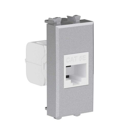 Розетка компьютерная 1мод. Avanti "Закаленная сталь" RJ45 кат.5E без шторок модульная механизм DKC 4404661, изображение 4 • Купить по низкой цене в интернет-магазине СМЭК