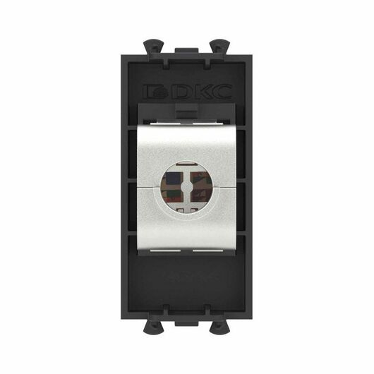 Розетка компьютерная 1мод. Avanti "Черный матовый" RJ45 кат.6 без шторок экранир. модульная механизм DKC 4412791 • Купить по низкой цене в интернет-магазине СМЭК