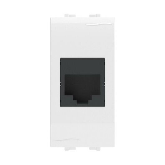 Розетка компьютерная 1-м СП 1мод. Brava RJ45 кат.5E разъем Hyperline бел. DKC 76654B, изображение 2 • Купить по низкой цене в интернет-магазине СМЭК