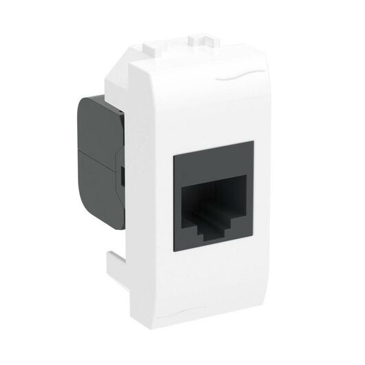 Розетка компьютерная 1-м СП 1мод. Brava RJ45 кат.5E разъем Hyperline бел. DKC 76654B, изображение 4 • Купить по низкой цене в интернет-магазине СМЭК