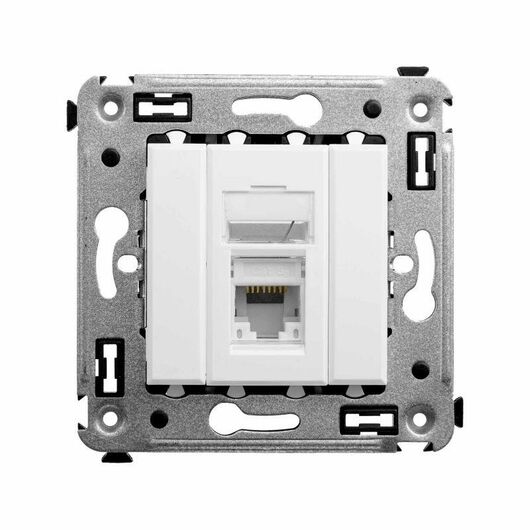 Розетка компьютерная 1-м СП Avanti "Белое облако" RJ45 кат.5E DKC 4400463, изображение 2 • Купить по низкой цене в интернет-магазине СМЭК