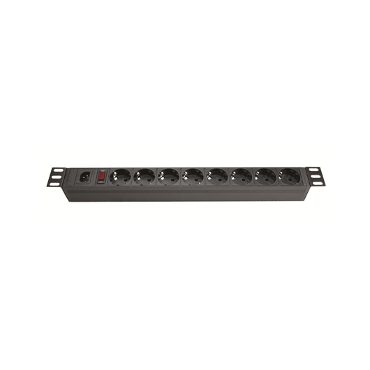 Блок розеток 8-м Schuko для 19дюйм шкафов с выкл. DKC R519SH8OPSHC14 • Купить по низкой цене в интернет-магазине СМЭК