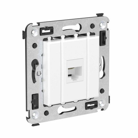 Розетка телефонная 1-м СП Avanti "Белое облако" RJ12 без шторок механизм DKC 4400613, изображение 3 • Купить по низкой цене в интернет-магазине СМЭК