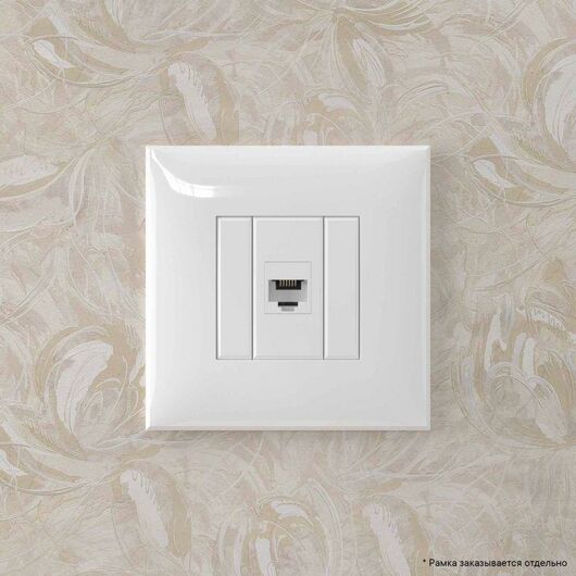 Розетка телефонная 1-м СП Avanti "Белое облако" RJ12 без шторок механизм DKC 4400613, изображение 5 • Купить по низкой цене в интернет-магазине СМЭК