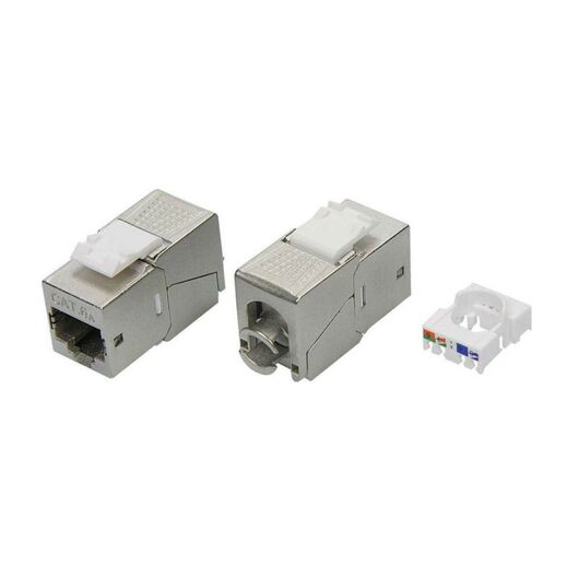 Модуль Keystone RJ45 CAT6A экранир. 90град. (форм-фактор S19) серебр. DKC RNK6AF90TL • Купить по низкой цене в интернет-магазине СМЭК