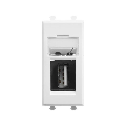 Розетка USB 1мод. Avanti "Белое облако" тип А-А модульная DKC 4400401, изображение 3 • Купить по низкой цене в интернет-магазине СМЭК
