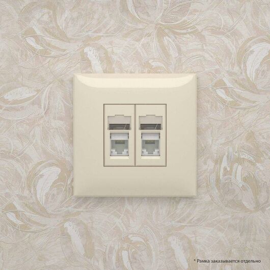 Розетка компьютерная 2-м СП Avanti "Ванильная дымка" RJ45 кат.6 DKC 4405294, изображение 6 • Купить по низкой цене в интернет-магазине СМЭК