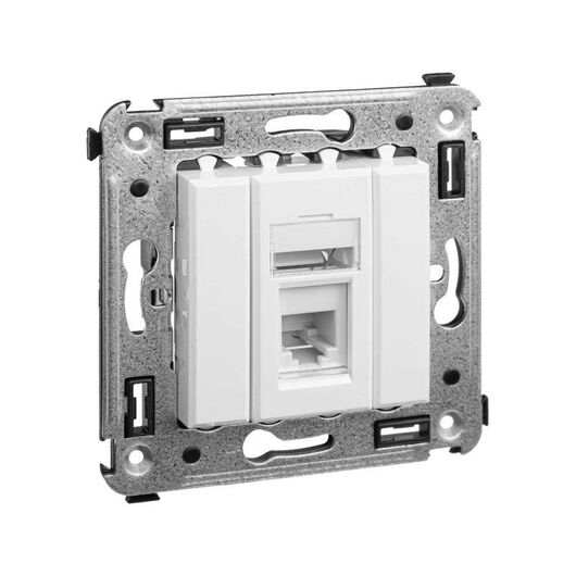 Розетка телефонная 1-м СП Avanti "Белое облако" RJ12 DKC 4400313, изображение 2 • Купить по низкой цене в интернет-магазине СМЭК