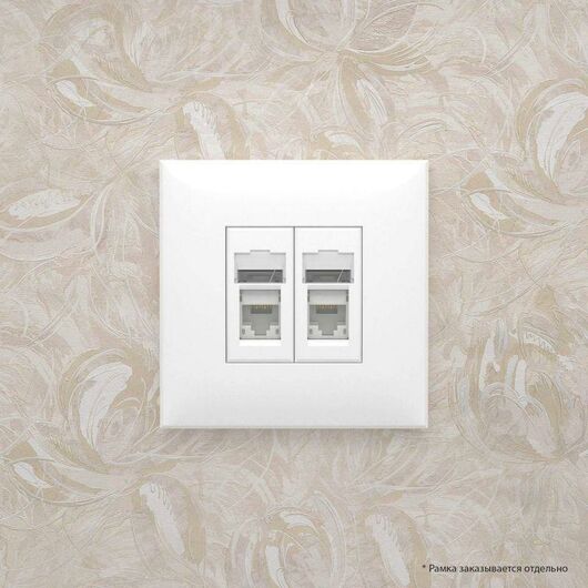 Розетка компьютерная 2-м СП Avanti "Белое облако" RJ45 кат.6 DKC 4400294, изображение 3 • Купить по низкой цене в интернет-магазине СМЭК