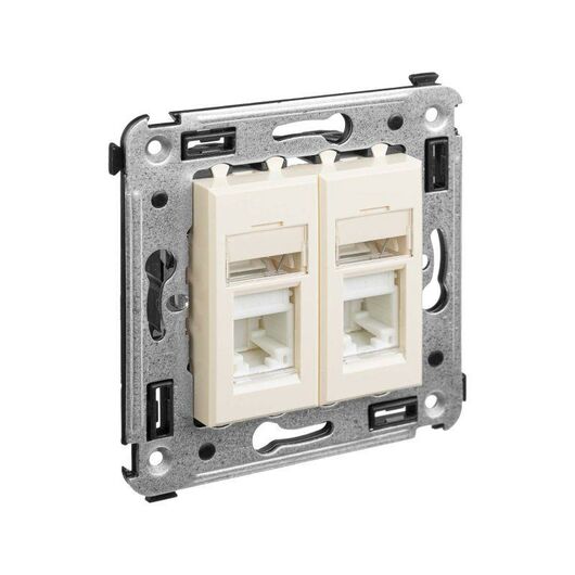 Розетка компьютерная 2-м СП Avanti "Ванильная дымка" RJ45 кат.6 DKC 4405294, изображение 3 • Купить по низкой цене в интернет-магазине СМЭК
