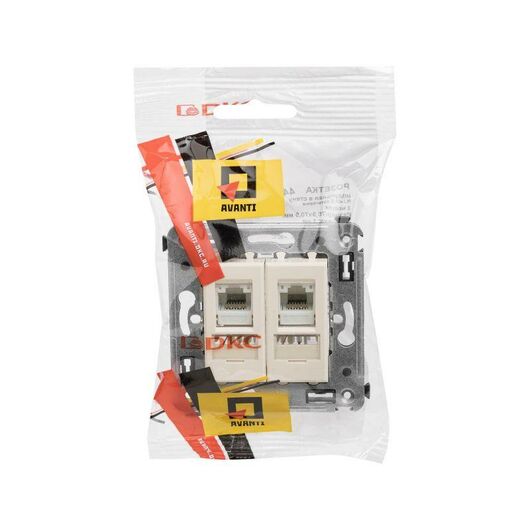 Розетка компьютерная 2-м СП Avanti "Ванильная дымка" RJ45 кат.6 DKC 4405294 • Купить по низкой цене в интернет-магазине СМЭК