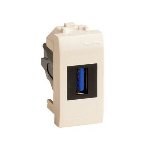 Розетка мультимедийная Brava 1мод. USB 3.0 сл. кость DKC 75300S • Купить по низкой цене в интернет-магазине СМЭК
