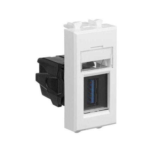 Розетка USB 3.0 1мод. Avanti "Белое облако" тип А-А модульная DKC 4400301, изображение 5 • Купить по низкой цене в интернет-магазине СМЭК