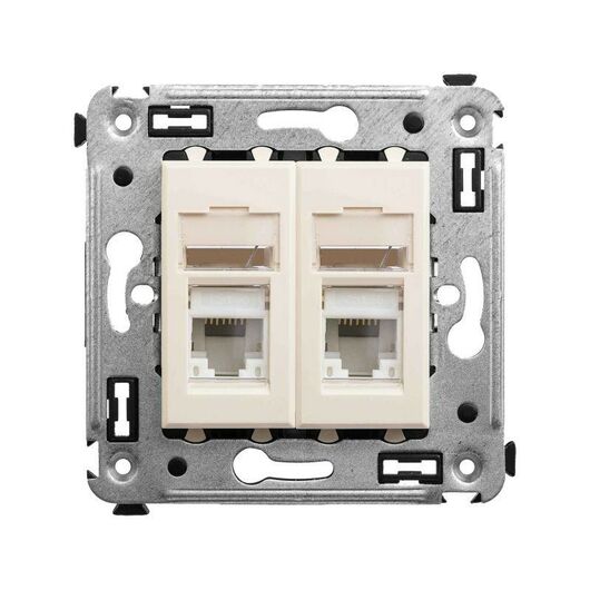 Розетка компьютерная 2-м СП Avanti "Ванильная дымка" RJ45 кат.6 DKC 4405294, изображение 2 • Купить по низкой цене в интернет-магазине СМЭК