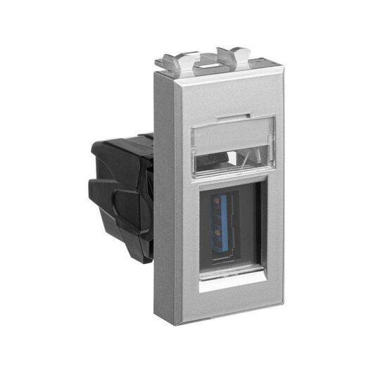 Розетка USB 3.0 1мод. Avanti "Закаленная сталь" тип А-А модульная DKC 4404301, изображение 5 • Купить по низкой цене в интернет-магазине СМЭК