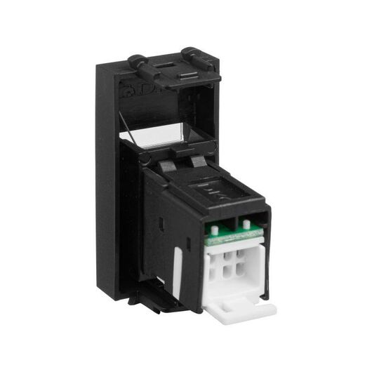 Розетка компьютерная 1мод. Avanti "Черный матовый" RJ45 кат.6 модульная DKC 4412291, изображение 4 • Купить по низкой цене в интернет-магазине СМЭК