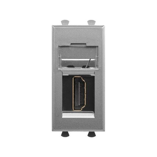 Розетка HDMI 1мод. Avanti "Закаленная сталь" тип А-А модульная DKC 4404251, изображение 3 • Купить по низкой цене в интернет-магазине СМЭК