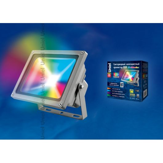 Купить Прожектор  светодиодный ULF-S01-30W-RGB-RC IP65 110-240В картон в интернет-магазине СМЭК