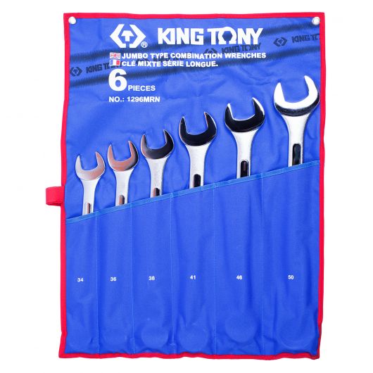 KING TONY Набор комбинированных ключей, 34-50 мм, чехол из теторона, 6 предметов, изображение 3 • Купить по низкой цене в интернет-магазине СМЭК