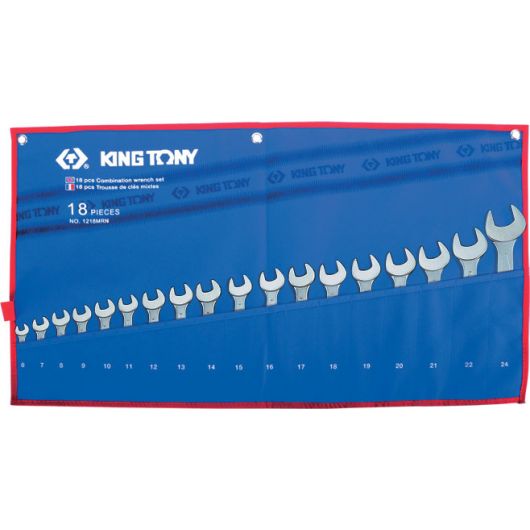 KING TONY Набор комбинированных ключей, 6-24 мм чехол из теторона, 18 предметов • Купить по низкой цене в интернет-магазине СМЭК