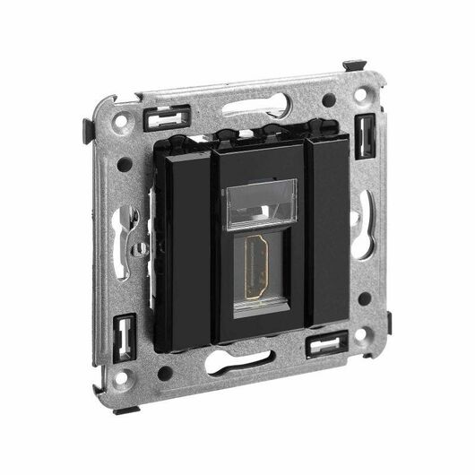 Розетка HDMI 1-м СП Avanti "Черный квадрат" тип А-А DKC 4402253, изображение 5 • Купить по низкой цене в интернет-магазине СМЭК