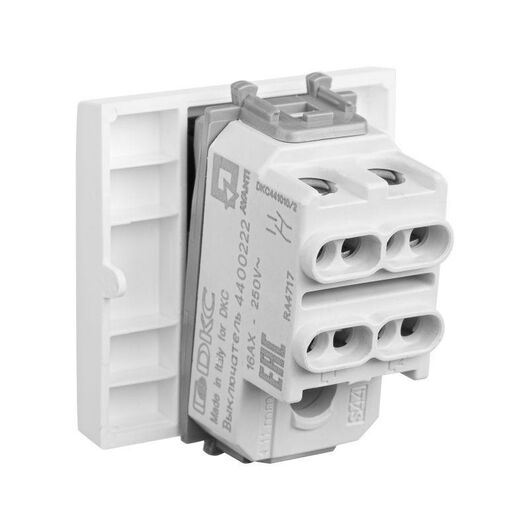 Выключатель модульный 1-кл. 2п 2мод. Avanti "Белое облако" 16А IP20 бел. DKC 4400222, изображение 2 • Купить по низкой цене в интернет-магазине СМЭК