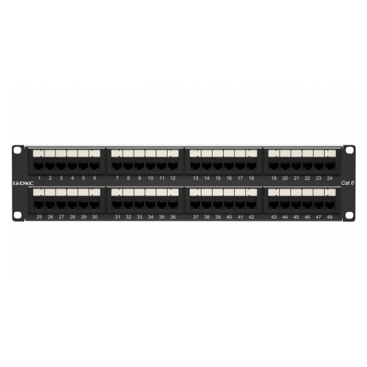 Патч-панель 19дюйм 2UCAT6 48 портов RJ45 неэкранированная DKC RN6PPU242 • Купить по низкой цене в интернет-магазине СМЭК