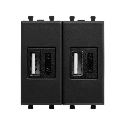 Устройство зарядное USB модульное 2мод. Avanti "Черный матовый" DKC 4412542, изображение 3 • Купить по низкой цене в интернет-магазине СМЭК