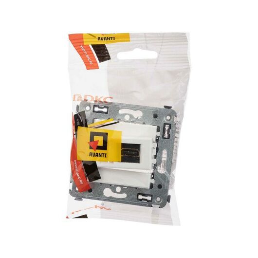 Розетка HDMI 1-м СП Avanti "Белое облако" тип А-А DKC 4400253 • Купить по низкой цене в интернет-магазине СМЭК
