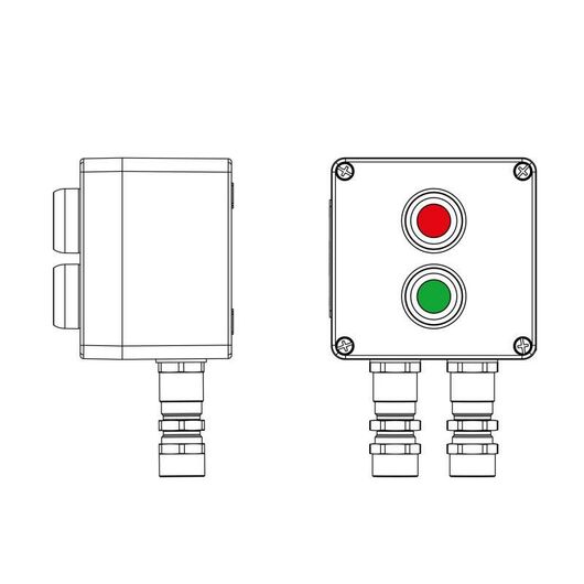 Пост управления взрывозащищенный из полиэстера CPE-P-03-(1xP1G(11)-1xP1R(11))-2xKA2MHK(C)1Ex d e IIC Т5 Gb / Ex tb IIIC T95град.C DbIP66/КЗ DKC 2231.0 • Купить по низкой цене в интернет-магазине СМЭК