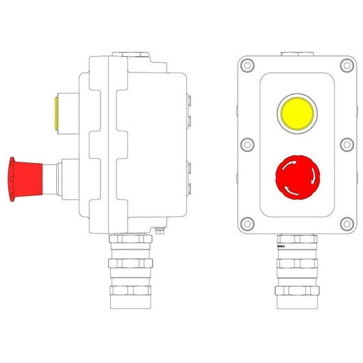 Пост управления взрывонепроницаемый из алюминия LCSD-02-B-MB-L1Y(220)x1-P6E(11)x1-PBMB-KA2MHK DKC LCSD21000067 • Купить по низкой цене в интернет-магазине СМЭК