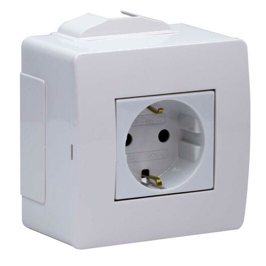 Коробка 1-м ОП PDD-N60 16А IP00 с заземл. с силовой роз. BRAVA 2мод. бел. DKC 10482, изображение 3 • Купить по низкой цене в интернет-магазине СМЭК