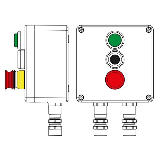 Пост управления взрывозащищенный из полиэстера CPE-P-03-(1xLR(250)-P1G(11)-1xP3E(11))-2xKA2MHK(C)1Ex d e IIC Т5 Gb / Ex tb IIICT95град.C Db IP66/КЗ DK • Купить по низкой цене в интернет-магазине СМЭК