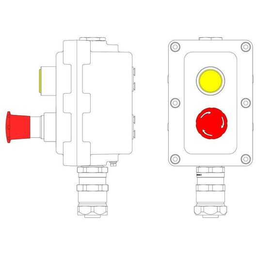 Пост управления взрывонепроницаемый из алюминия LCSD-02-B-MC-L1Y(220)x1-P6E(11)x1-PCMB-KAEPM3MHK-20 DKC LCSD21000098 • Купить по низкой цене в интернет-магазине СМЭК