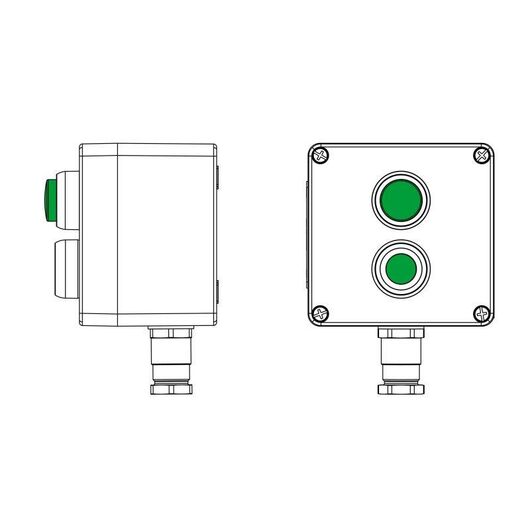 Пост управления взрывозащищенный из полиэстера CPE-P-03-(1xP1G(11)-1xLG(250))-1xKH2MHK(C)1Ex d e IIC Т5 Gb / Ex tb IIIC T95град.C DbIP66/КЗ DKC 2231.0 • Купить по низкой цене в интернет-магазине СМЭК