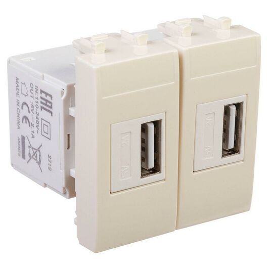 Устройство зарядное USB 2.1А 2мод. Avanti "Ванильная дымка" DKC 4405542, изображение 5 • Купить по низкой цене в интернет-магазине СМЭК