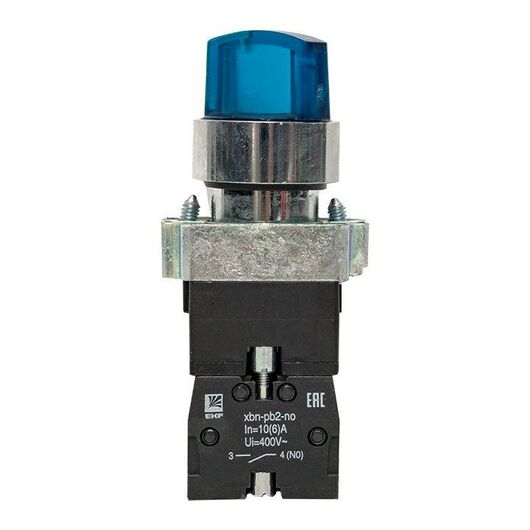 Переключатель BD21 2P с син. подстветкой 230В NO PROxima EKF xb2-bk21-b-230, изображение 3 • Купить по низкой цене в интернет-магазине СМЭК