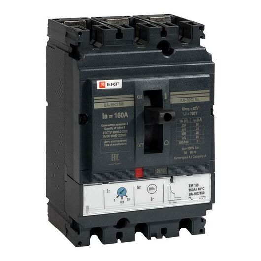Выключатель автоматический 3п 160/160А 36кА ВА-99C Compact NS PROxima EKF mccb99C-160-160, изображение 2 • Купить по низкой цене в интернет-магазине СМЭК