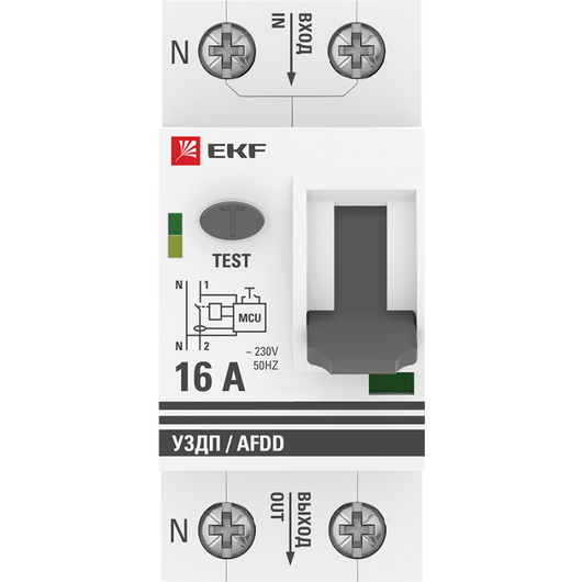 Устройство защиты от дугового пробоя (УЗДП) 1P+N 16А PROxima EKF afdd-2-16-pro, изображение 3 • Купить по низкой цене в интернет-магазине СМЭК