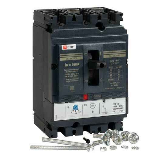 Выключатель автоматический 3п 160/160А 36кА ВА-99C Compact NS PROxima EKF mccb99C-160-160, изображение 3 • Купить по низкой цене в интернет-магазине СМЭК