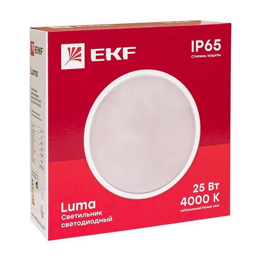 Светильник светодиодный ЖКХ круг ДПО-2007 25Вт 4000К IP65 PROxima EKF BKL-2007-R-25-4000, изображение 4 • Купить по низкой цене в интернет-магазине СМЭК