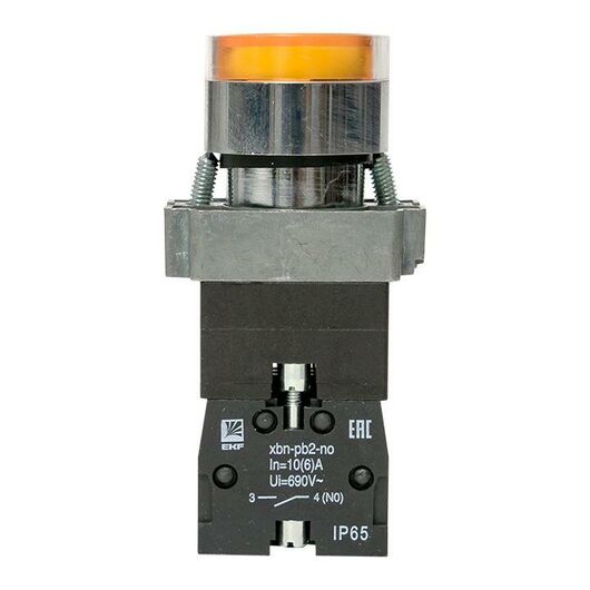 Кнопка BA51 с подстветкой 230В желт. NO IP65 PROxima EKF xb2-bw51-230-65 • Купить по низкой цене в интернет-магазине СМЭК