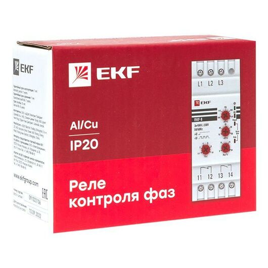 Реле контроля фаз РКФ-8 многофукц. EKF rkf-8, изображение 2 • Купить по низкой цене в интернет-магазине СМЭК