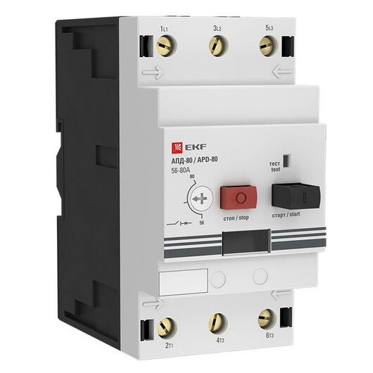 Выключатель автоматический для защиты двигателя АПД-80 25-40А EKF apd3-25-40, изображение 2 • Купить по низкой цене в интернет-магазине СМЭК