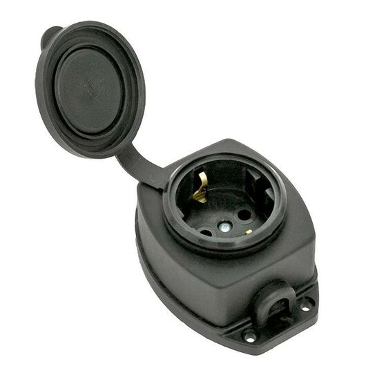 Розетка настенная 16А IP44 230В 2P+PE с защ. крышкой каучук Basic EKF RPS-014-16-230-44, изображение 2 • Купить по низкой цене в интернет-магазине СМЭК