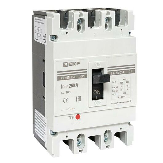 Выключатель автоматический 3п 250/250А 35кА ВА-99М PROxima EKF mccb99-250-250m, изображение 2 • Купить по низкой цене в интернет-магазине СМЭК