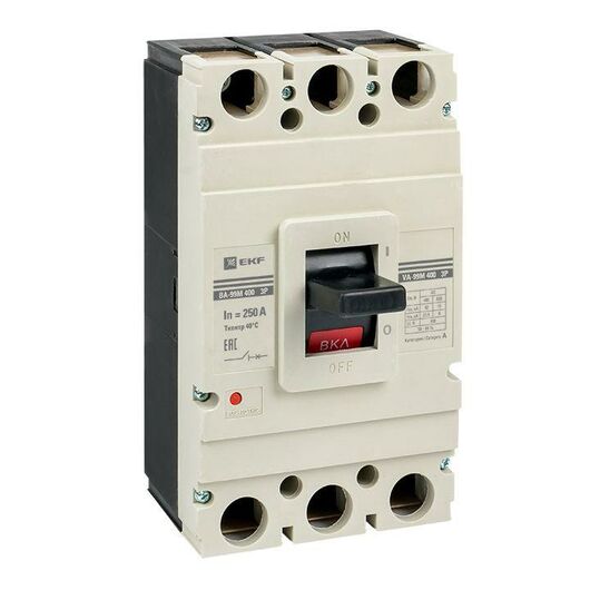 Выключатель автоматический 3п 400/250А 42кА ВА-99М PROxima EKF mccb99-400-250m, изображение 2 • Купить по низкой цене в интернет-магазине СМЭК